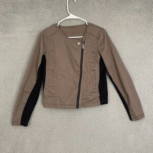 Lole Jacket Women 4 Brown Moto Full Zip